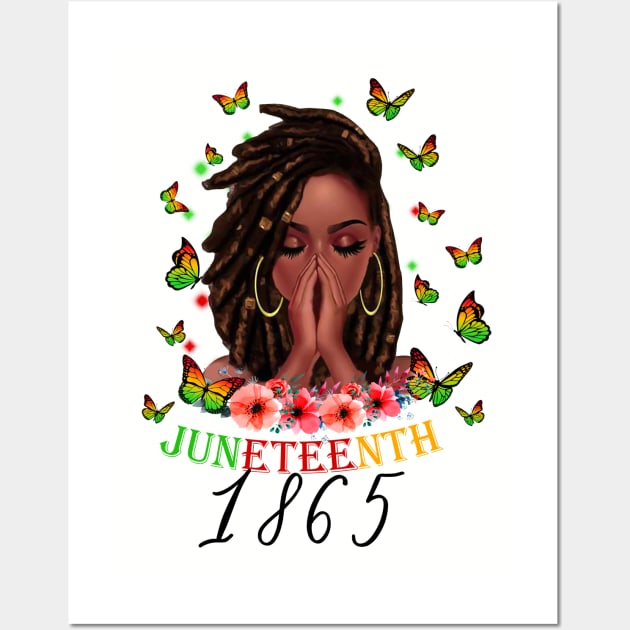 Juneteenth 1865, Black Girl Magic, Black Women, Black Queen Wall Art by UrbanLifeApparel